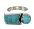 Turquoise Southwest Silver Ring Size 4-1/2 AX90628